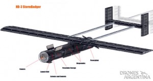 Uno de los drones diseñados por estudiantes