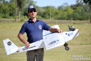 Prueba de campo del UAV-1 . Drone multipropósito de la UTN FRRE